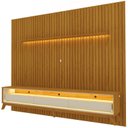 Ver imagem 3 de Rack com Painel Ripado para Tv até 90 Polegadas Led 3 Gavetas com Pés Madeira 260cm Nobre/requinte 100% MDF
