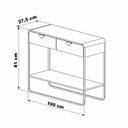 Ver imagem 4 de Kit Aparador e Rack Orgânico Pé Metal Luna Preto/Nero