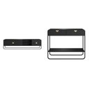 Ver imagem 2 de Kit Aparador e Rack Orgânico Pé Metal Luna Preto/Nero