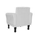 Ver imagem 4 de Kit 2 Poltronas Decorativas Pés Luis VX Para Clínica Classic Suede Branco - LM DECOR