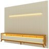 Rack com Painel Ripado para Tv até 90 Polegadas Led 3 Gavetas com Pés Madeira 273,6cm Nobre/requinte 100% MDF - 2