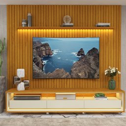 Rack com Painel para Tv até 90 Polegadas Led 3 Gavetas com Rodízios 260cm Nobre/requinte 100% MDF - 7