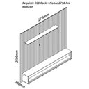 Ver imagem 4 de Rack com Painel Ripado para TV até 90 Polegadas com LED 100% MDF 260CMX250CM 3 Gavetas com Rodízios Nobre Requinte Yescasa Marrom