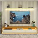 Ver imagem 7 de Rack com Painel Ripado para Tv até 90 Polegadas Led 3 Gavetas com Rodízios 260cm Nobre/requinte 100% MDF