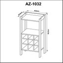 Ver imagem 4 de Adega para 9 Garrafas com Suporte para Taças AZ1032 Branco/Amêndoa