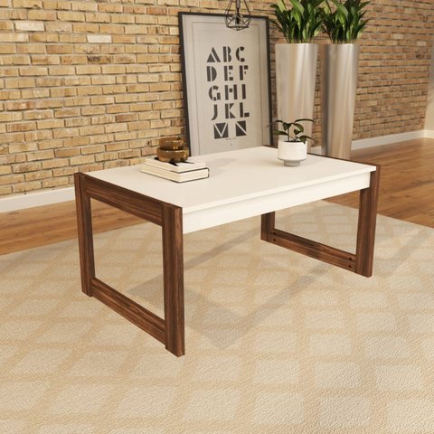 Mesa de Centro Retangular AZ1014 Branco