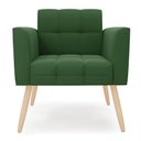 Ver imagem 4 de Poltrona Elisa Suede Pés Palito Natural - D'Rossi Cor Verde