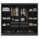 Ver imagem 3 de Guarda-roupa Casal 100% MDF com Espelho 8 Portas 4 Gavetas Jatobá Yescasa 