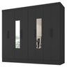 Guarda-roupa Casal 100% MDF com Espelho 8 Portas 4 Gavetas Jatobá Yescasa  - 5