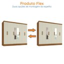 Ver imagem 6 de Guarda-Roupa Casal 100% MDF com Espelho 8 Portas 4 Gavetas Jatobá Yescasa Cinamomo/Off White