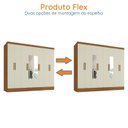 Ver imagem 6 de Guarda-Roupa Casal 100% MDF com Espelho 8 Portas 4 Gavetas Jatobá Yescasa Cinamomo/Off White
