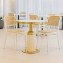 Ver imagem 2 de Conjunto Mesa de Jantar Redonda Imperial 70cm Branca com 2 Cadeiras Roma - Branco