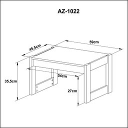 Mesa de Centro Retangular Az1022 - 6