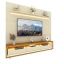 Ver imagem 7 de Rack com Painel para TV até 90 Polegadas 100% MDF com LED 219CMX240CM 3 Gavetas com Rodízios Royal Requinte Yescasa Branco