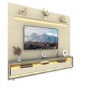 Ver imagem 5 de Rack com Painel para TV até 90 Polegadas 100% MDF com LED 219CMX240CM 3 Gavetas com Rodízios Royal Requinte Yescasa Branco