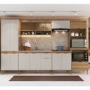 Ver imagem 1 de Cozinha Completa Modulada 6 Peças com Torre Quente para 2 Fornos Vidro Reflecta e Espaço para Cooktop Veneza Modulada Bege/Mel/Arenas