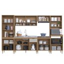 Ver imagem 2 de Cozinha Completa Modulada 6 Peças com Torre Quente para 2 Fornos Vidro Reflecta e Espaço para Cooktop Veneza Modulada Bege/Mel/Arenas