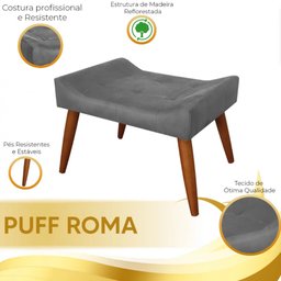 Puff Decorativo Roma Sued Speciale Home - 6