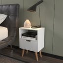 Ver imagem 1 de Mesa de Cabeceira em Mdp 1 Gaveta Cm8036