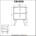 Ver imagem 7 de Mesa de Cabeceira em MDP 1 Gaveta CM8036 Branco