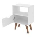 Ver imagem 5 de Mesa de Cabeceira em MDP 1 Gaveta CM8036 Branco