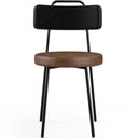 Ver imagem 6 de Kit 06 Cadeiras Decorativas Estofada Para Sala Jantar Barcelona L02 Couríssimo Preto Marrom - Lyam