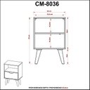 Ver imagem 5 de Mesa de Cabeceira em Mdp 1 Gaveta Cm8036