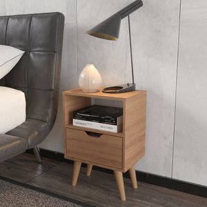 Mesa de Cabeceira em Mdp 1 Gaveta Cm8036