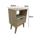 Ver imagem 4 de Mesa de Cabeceira em MDP 1 Gaveta CM8036 Laranja