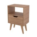 Ver imagem 2 de Mesa de Cabeceira em Mdp 1 Gaveta Cm8036