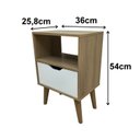 Ver imagem 4 de Mesa de Cabeceira em MDP 1 Gaveta CM8036 Laranja