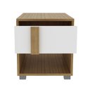 Ver imagem 3 de Mesa de Cabeceira em Mdp 1 Gaveta Cm8018 Laranja Amêndoa/Branco