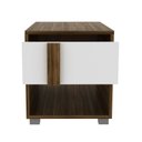 Ver imagem 3 de Mesa de Cabeceira em MDP 1 Gaveta CM8018 Marrom
