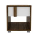 Ver imagem 2 de Mesa de Cabeceira em MDP 1 Gaveta CM8018 Marrom