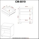 Ver imagem 5 de Mesa de Cabeceira em MDP 1 Gaveta CM8019 Laranja