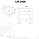 Ver imagem 5 de Mesa de Cabeceira em Mdp 1 Gaveta Cm8019