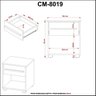 Mesa de Cabeceira em Mdp 1 Gaveta Cm8019 - 5