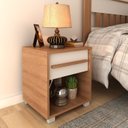 Ver imagem 1 de Mesa de Cabeceira em Mdp 1 Gaveta Cm8019