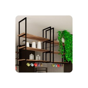 Prateleira Estilo Industrial Teto Parede Cozinha 60cm Pm Fs