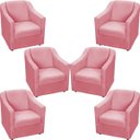 Ver imagem 1 de Kit 6 Poltronas Decorativas para Sala Recepção Consultório Manicure Cadeira Mila Suede