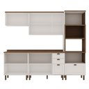 Ver imagem 3 de Cozinha Completa Iluminata 10 Portas 4 Gavetas 100% MDF Branco/Ébano - Genialflex