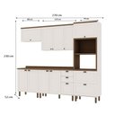 Ver imagem 4 de Cozinha Completa Iluminata 10 Portas 4 Gavetas 100% MDF Branco/Ébano - Genialflex
