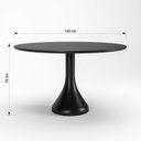 Ver imagem 3 de Mesa de Jantar Dubai 130 Cm- Tampo em Vidro