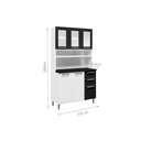 Ver imagem 3 de Cozinha Compacta Múltipla c/ 6 Portas (3 c/ Vidro) e 2 Gavetas Branco - Bertolini