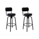 Ver imagem 2 de Conjunto 2 Banquetas Giratórias com Encosto em Aço Capadócia Preto Yescasa