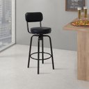 Ver imagem 1 de Conjunto 2 Banquetas Giratórias com Encosto em Aço Capadócia Preto Yescasa