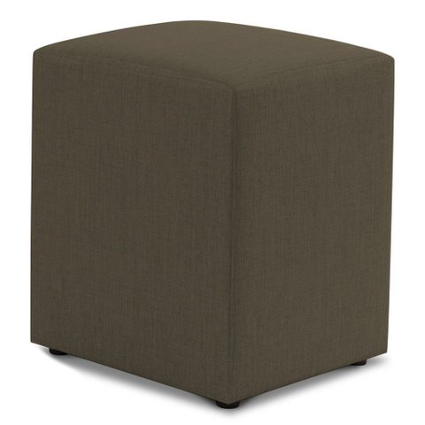 Puff Decorativo Sala de Estar Quadrado 36x47cm Linho Cacau - Abmaza