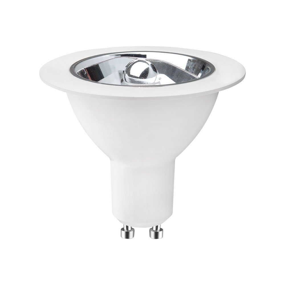 Kit 5 Spot Embutir Quadrado Recuado AR70 Preto + Lâmpada Led 4,8w 2700k - 3