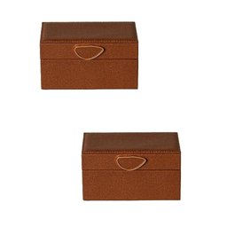 Kit 2 Caixas Decorativas 17,5x9,5x9cm Mocca – Organização Compacta com Estilo - 1