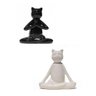 Estatua Gato Posição Yoga Meditação Cerâmica Numero3 - 2